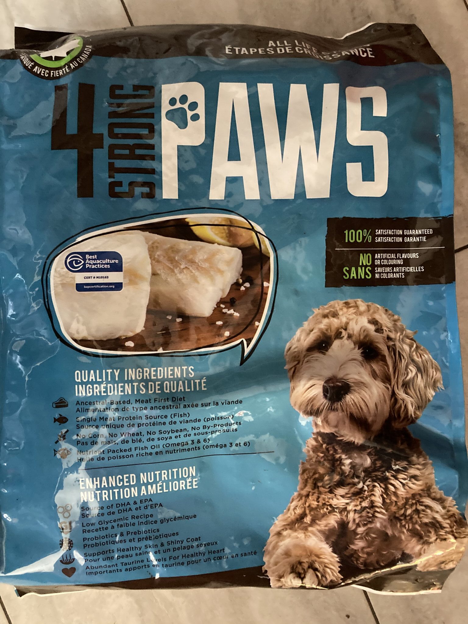 FISH Flavored 4 Strong Paws Dog Food Arrowhead Labradoodles