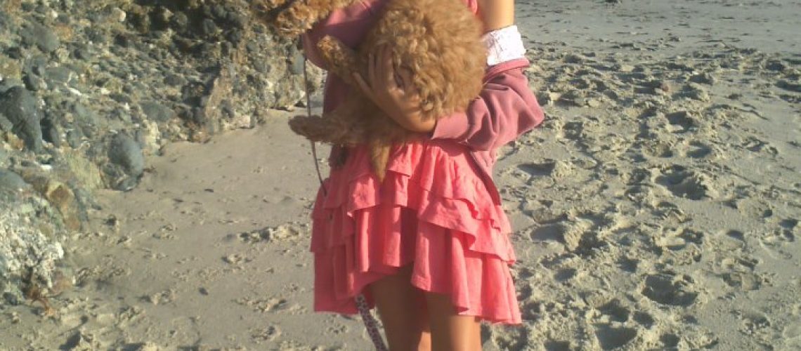 Goldy Bear on the beach infant CA